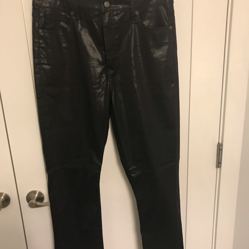 GAP Black like new “Vintage sky high slim” Straight Leg Coated Jeans